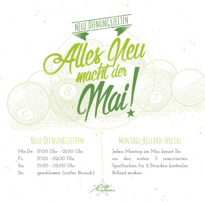 Alles Neu macht der Mai! Angebote Cafe Moskau